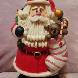 Vintage World Bazaar Holiday Collection Dough Santa Figurine 11" Tall